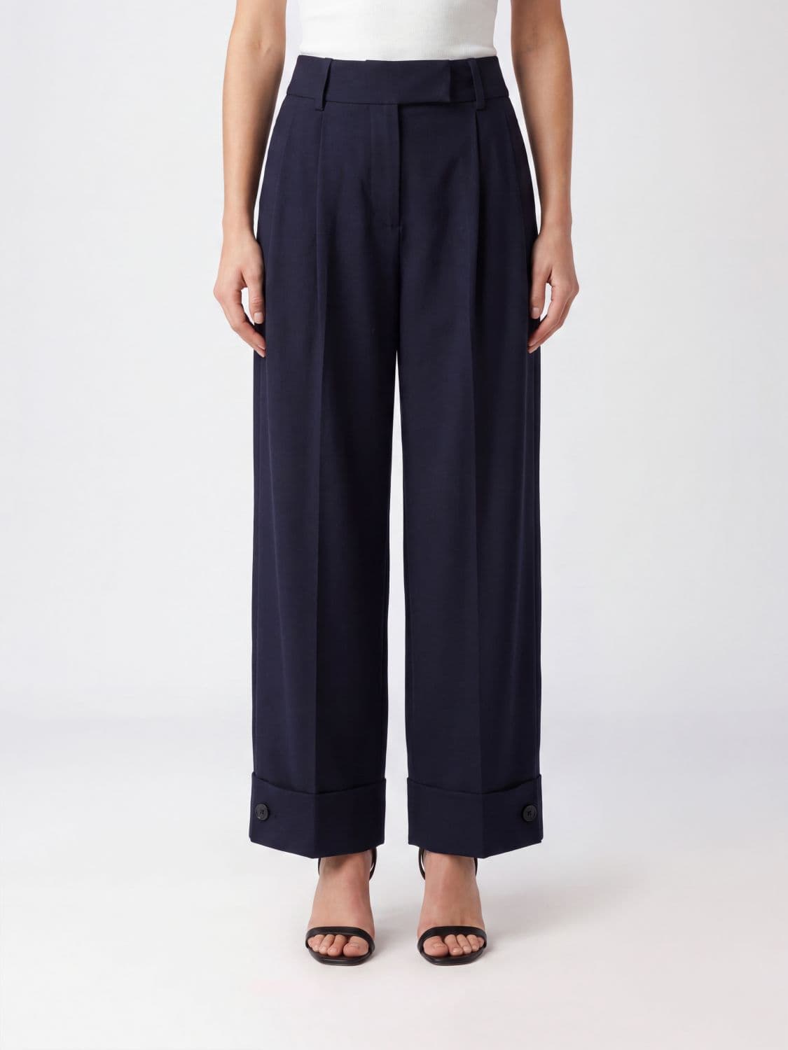 Giorgio Armani High-Waisted Virgin Wool Palazzo Trousers