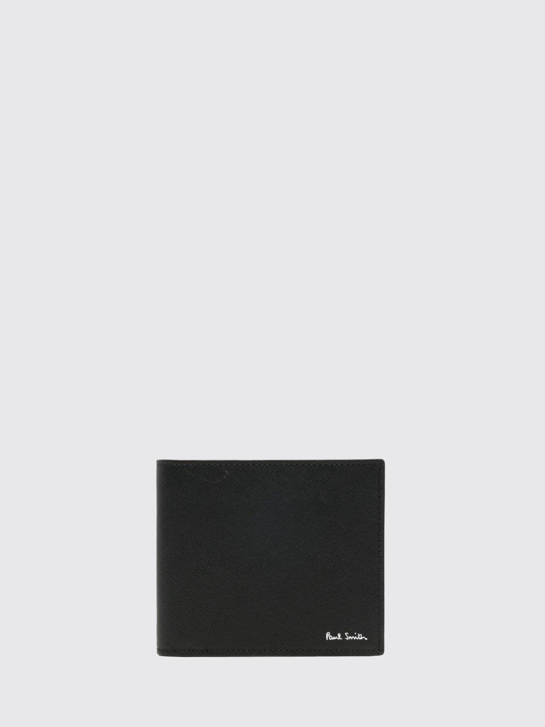 Paul Smith Bifold Leather Wallet with Interior Graphic Print · OS