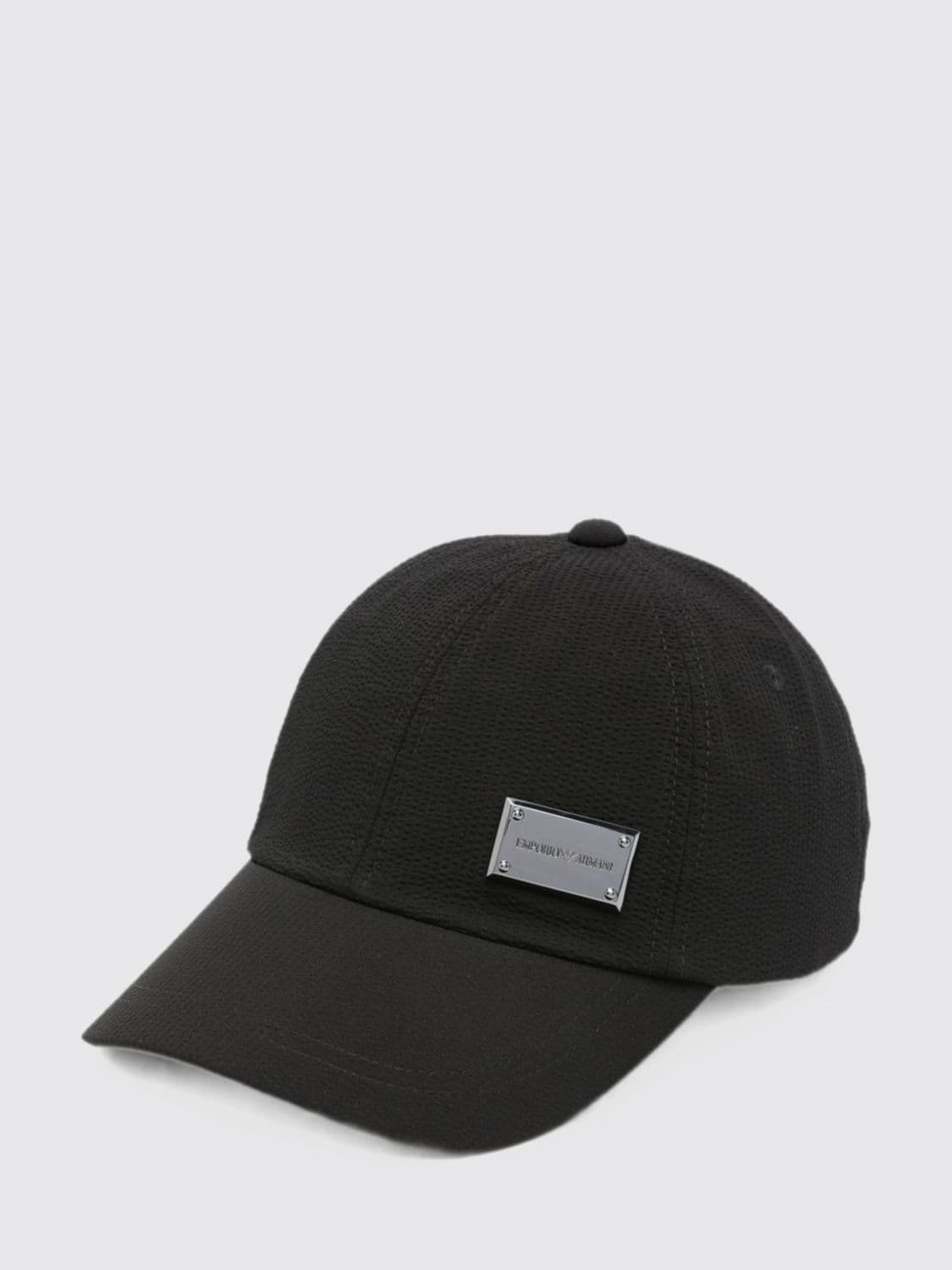 Emporio Armani Polyester Baseball Cap with Rigid Visor and Applied Logo