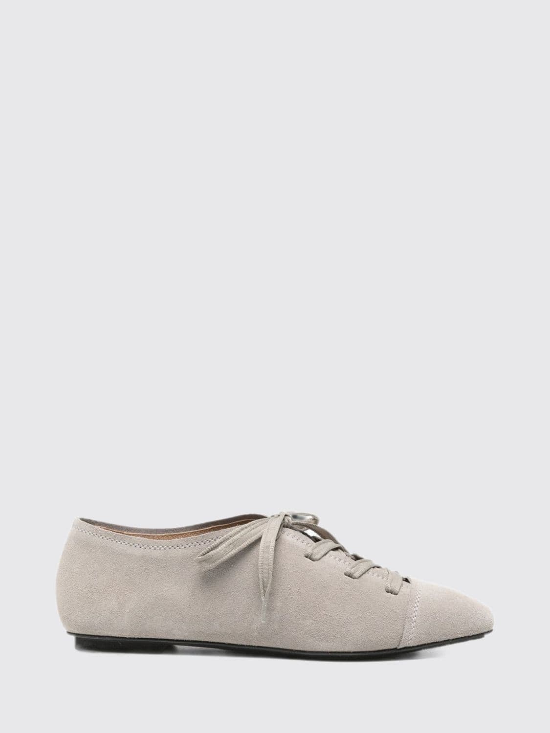 Emporio Armani Suede Leather Square-Toe Derby Shoes with Tie Fastening
