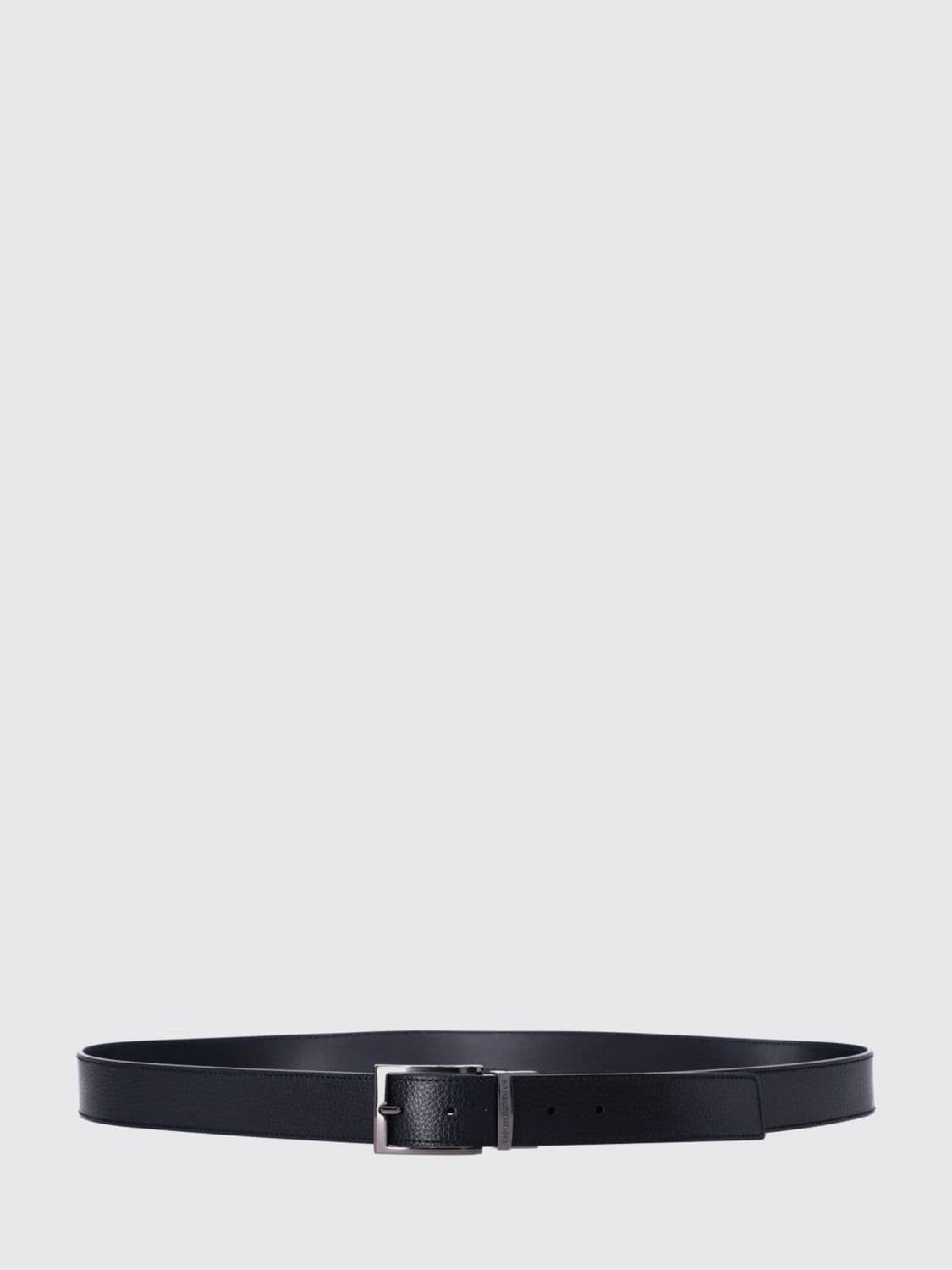 Emporio Armani Reversible and Adjustable Leather Belt with Logo Buckle