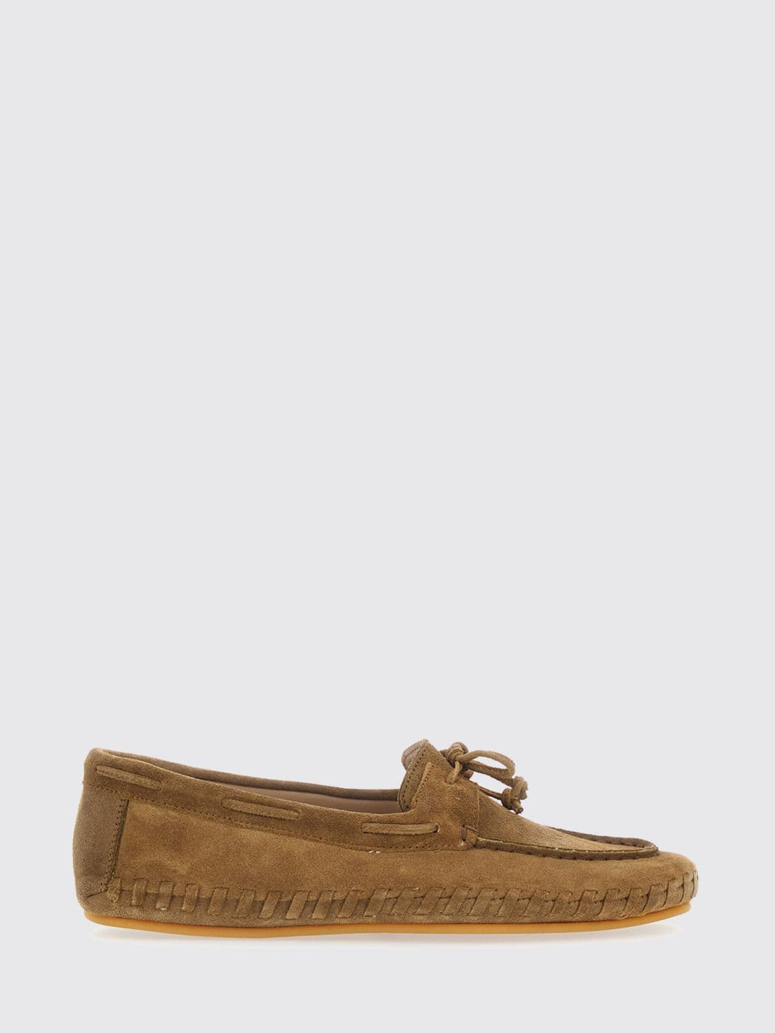 Le Monde Beryl Suede Driver Loafers with Woven Straps