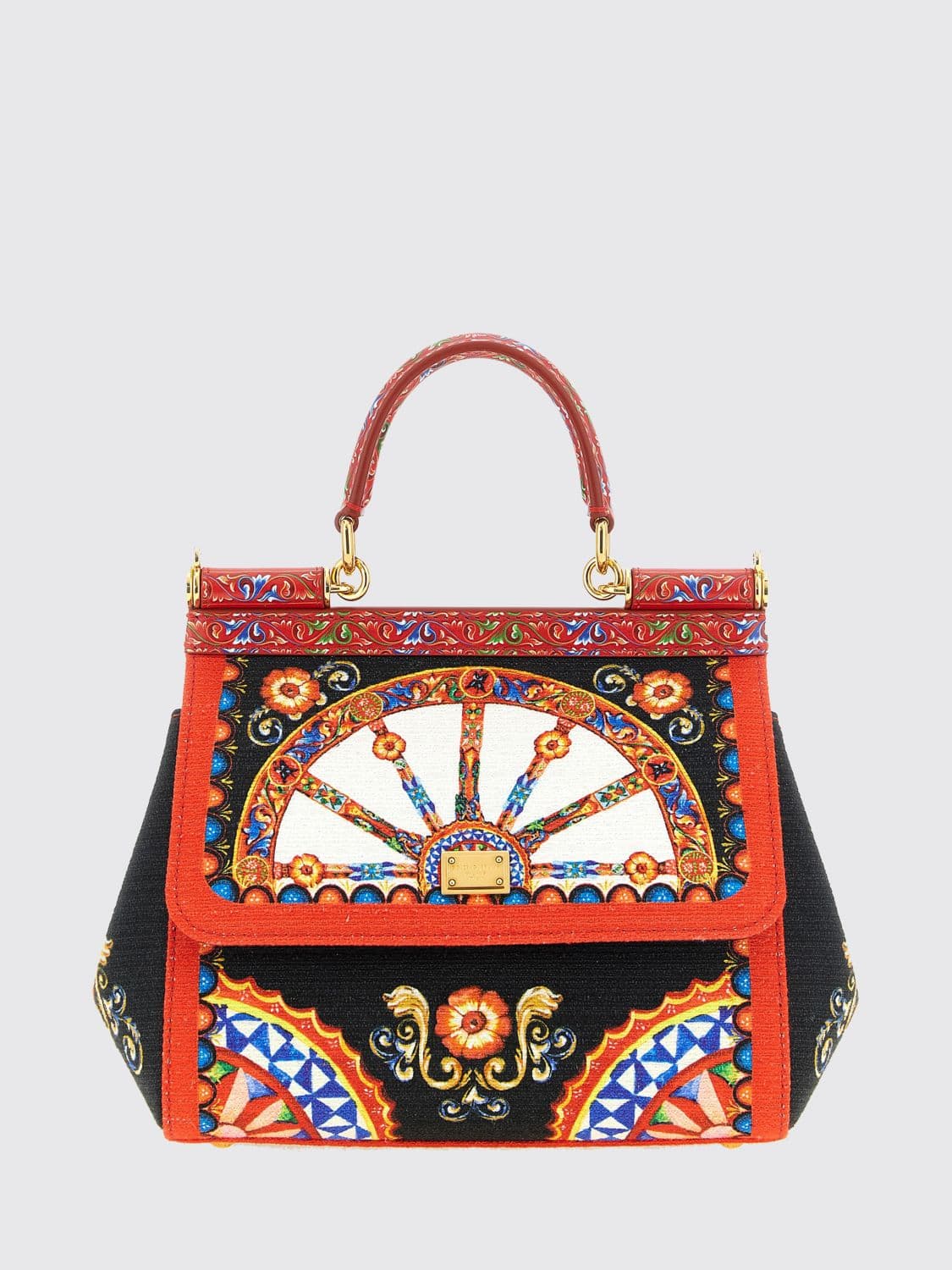 Dolce & Gabbana Sicily Mini Handbag with 'Carretto Siciliano' Print · OS