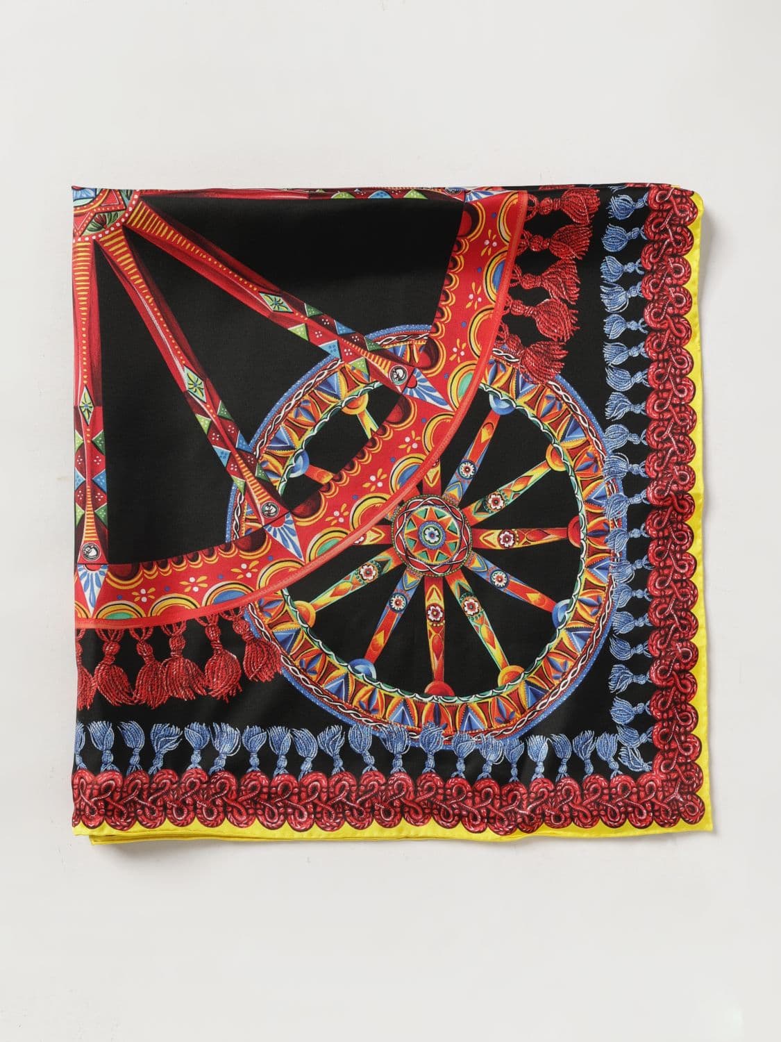 Dolce & Gabbana Carretto Siciliano Print Silk Scarf · OS