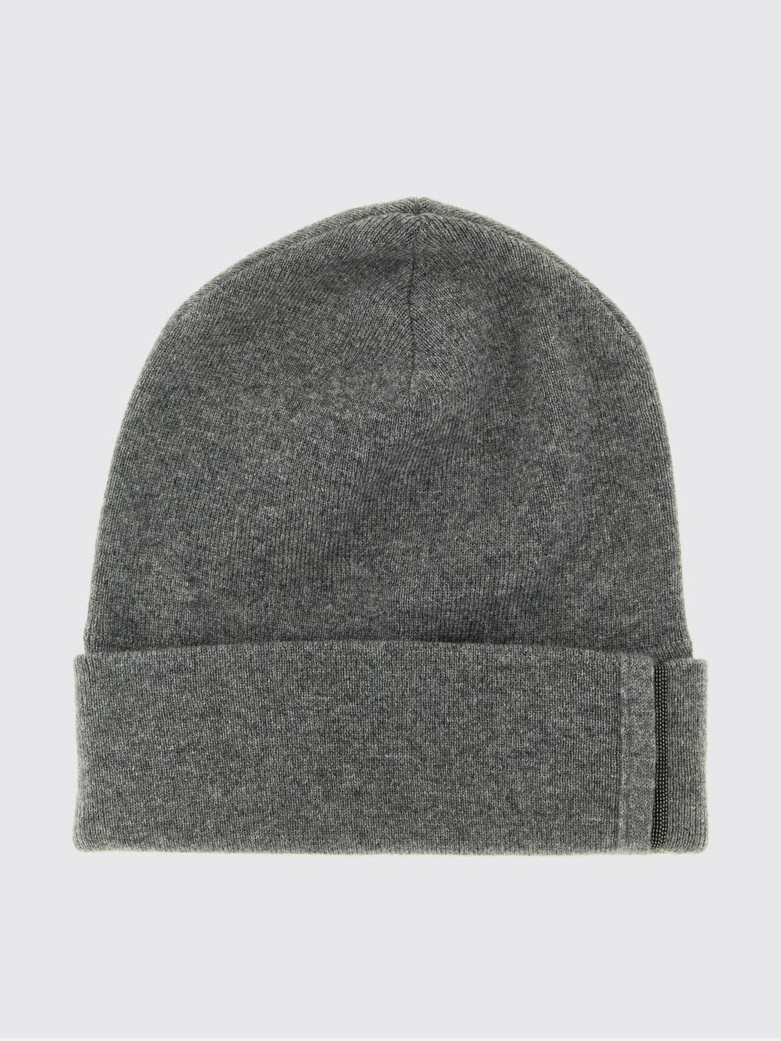 Brunello Cucinelli Cuffed Pure Cashmere Beanie with Monili Embellishment
