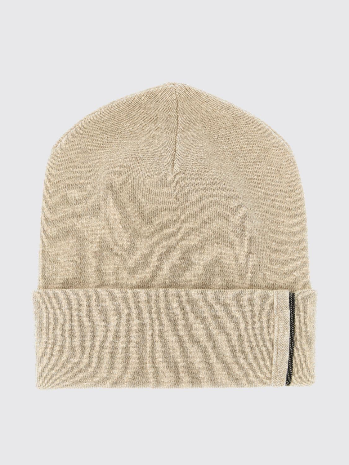 Brunello Cucinelli Cuffed Pure Cashmere Beanie with Monili Embellishment