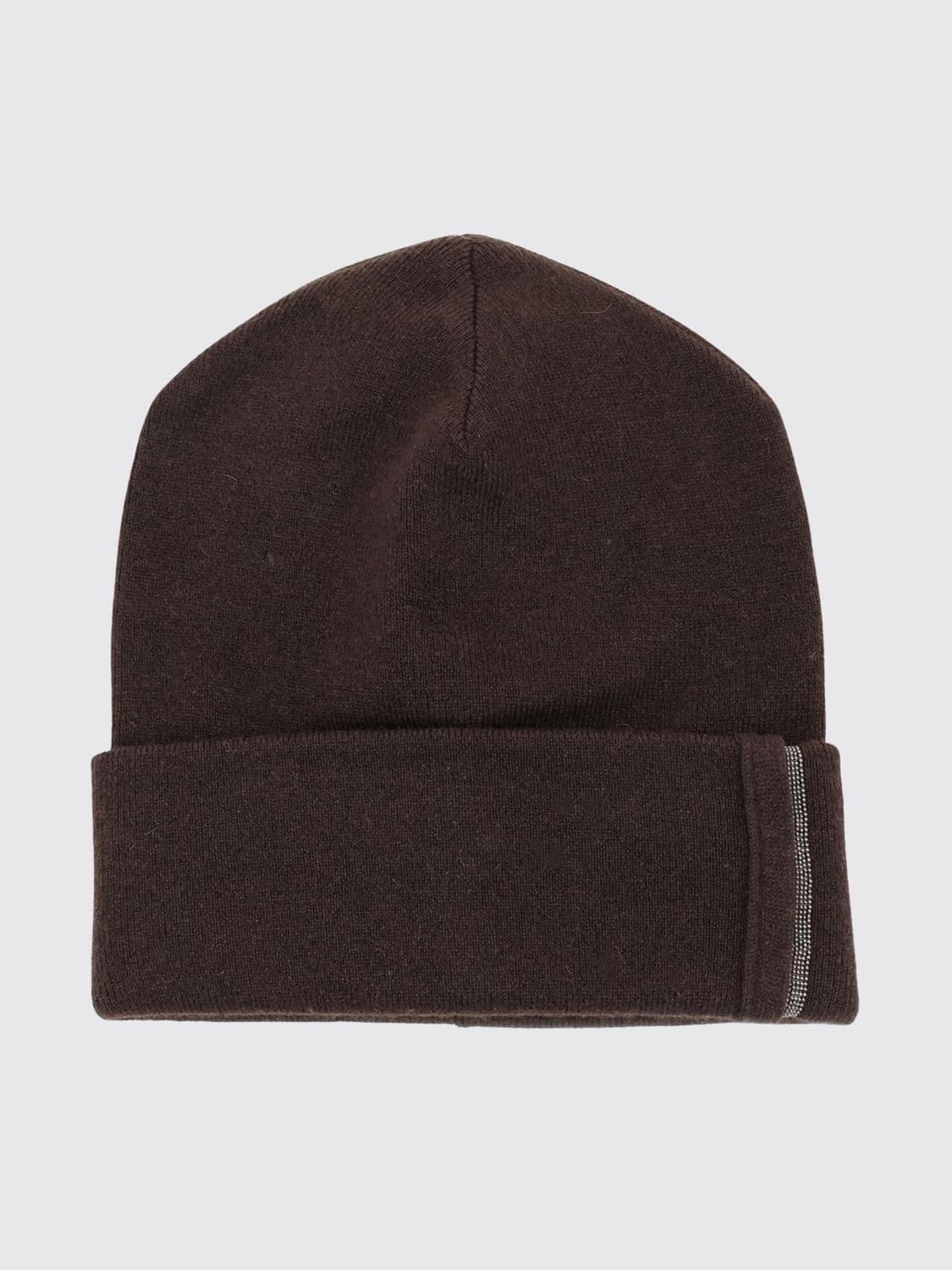 Brunello Cucinelli Cuffed Pure Cashmere Beanie with Monili Embellishment