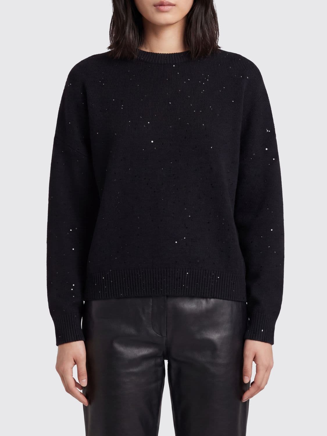 Brunello Cucinelli Sequin-Embellished Cashmere and Silk Crewneck Jumper