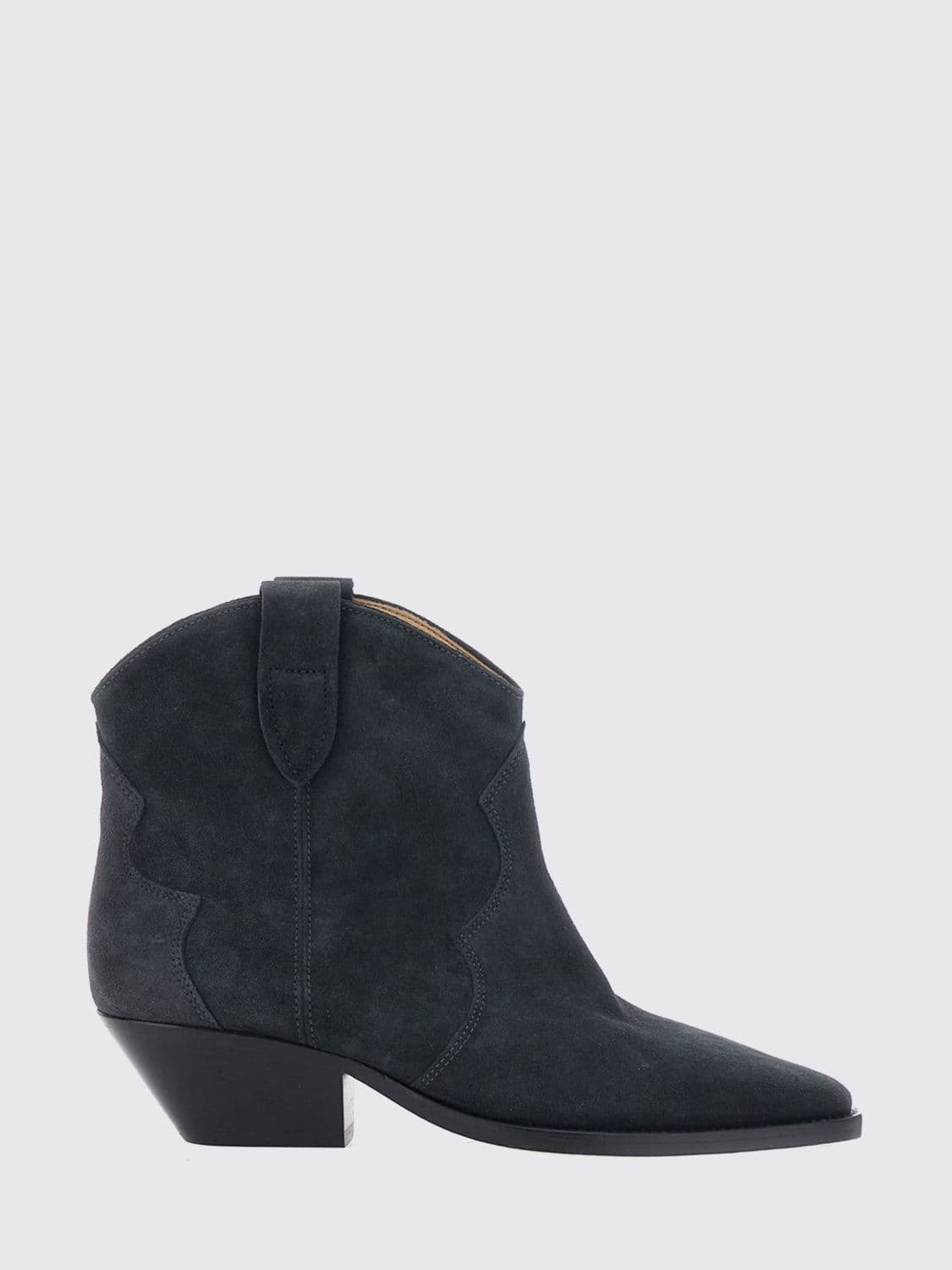 Isabel Marant Dewina Suede Low-Heeled Western Ankle Boots