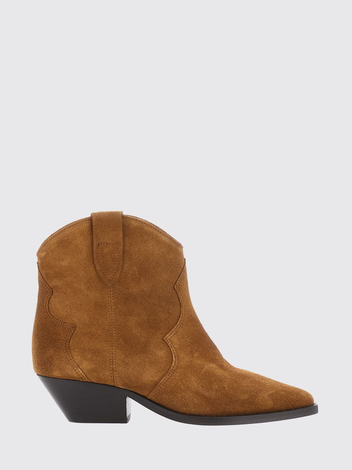 Isabel Marant Dewina Suede Low-Heeled Western Ankle Boots