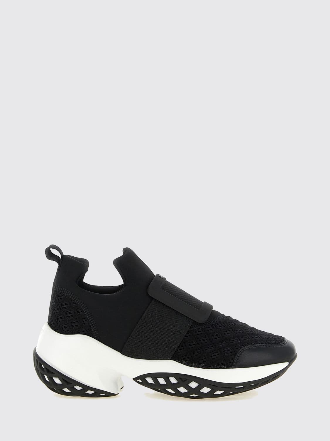 Roger Vivier Viv' Run Technical Fabric Slip-On Sneakers with Chunky Sole