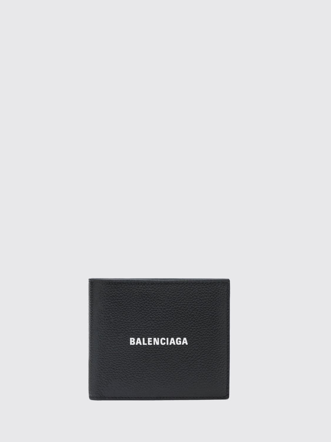 Balenciaga Grained Calfskin Bifold Wallet with Logo
