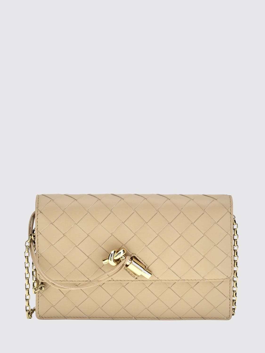 Bottega Veneta Andiamo Mini Intrecciato Lambskin Bag with Chain Strap · OS