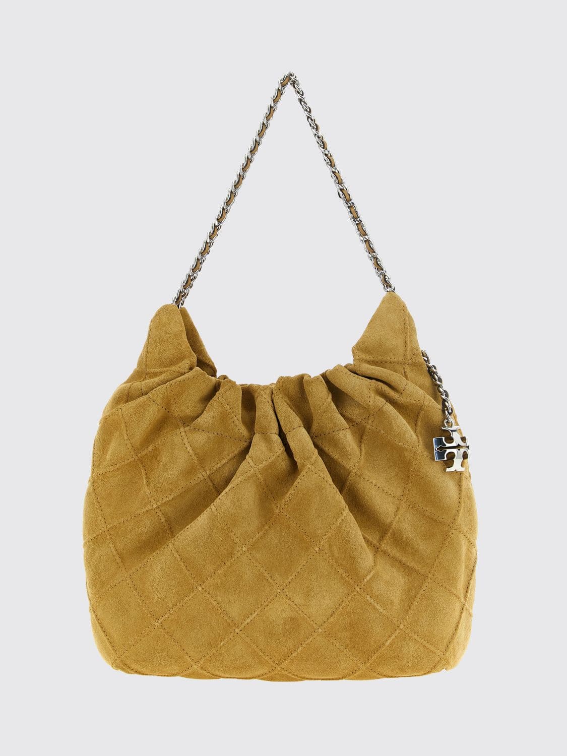 Tory Burch Fleming Quilted Calfskin Leather Mini Bag with Double T Logo · OS