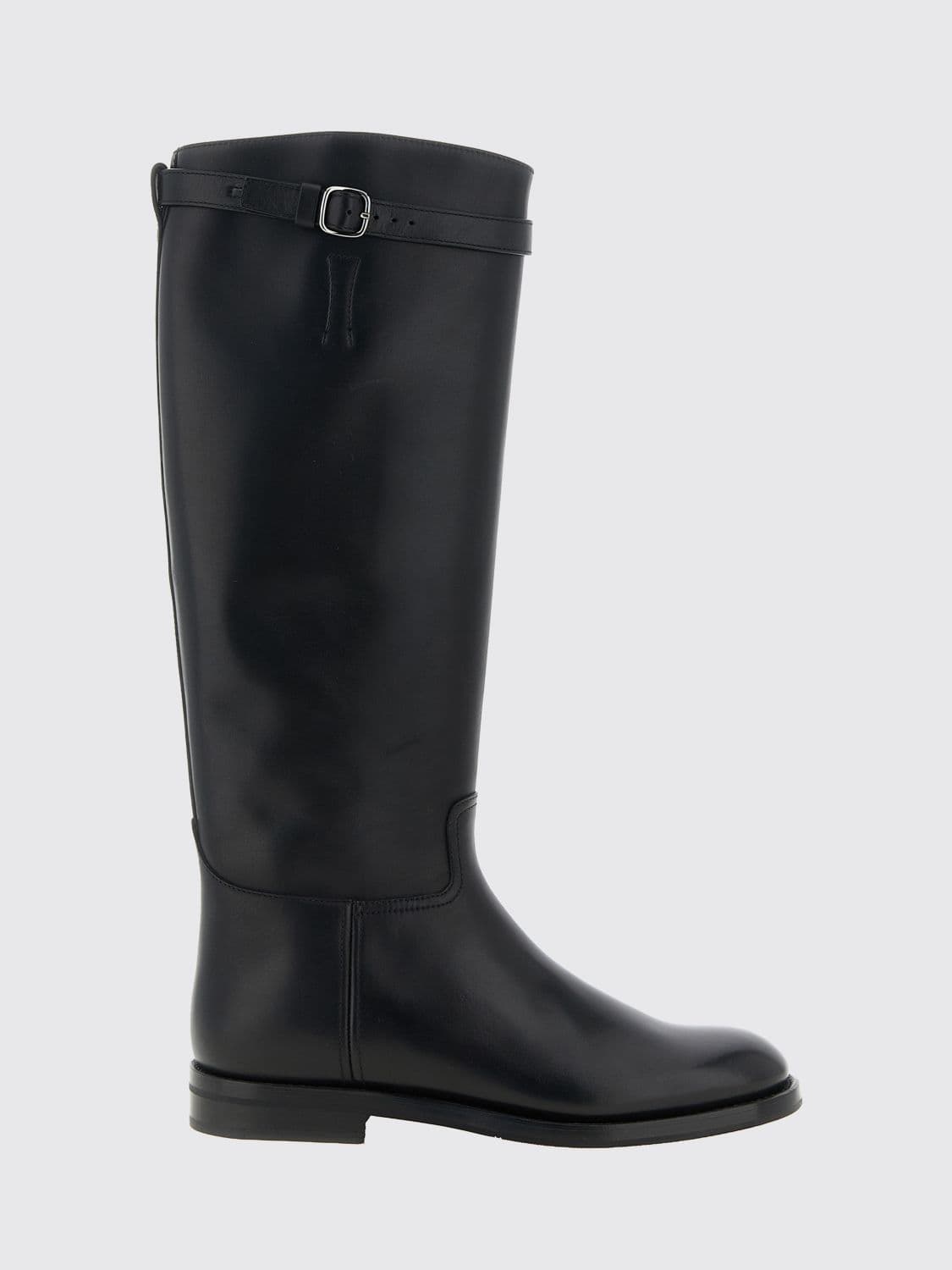 Church's Michelle Knee-High Calfskin Leather Boots with Side Buckle