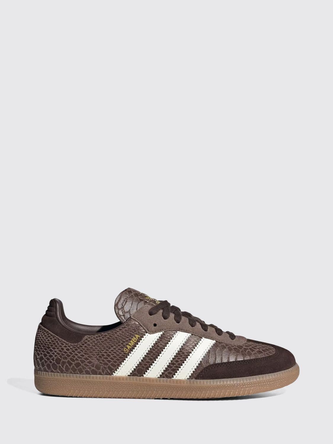 Adidas Originals Samba OG Leather Sneakers with Python Print and 3-Stripes