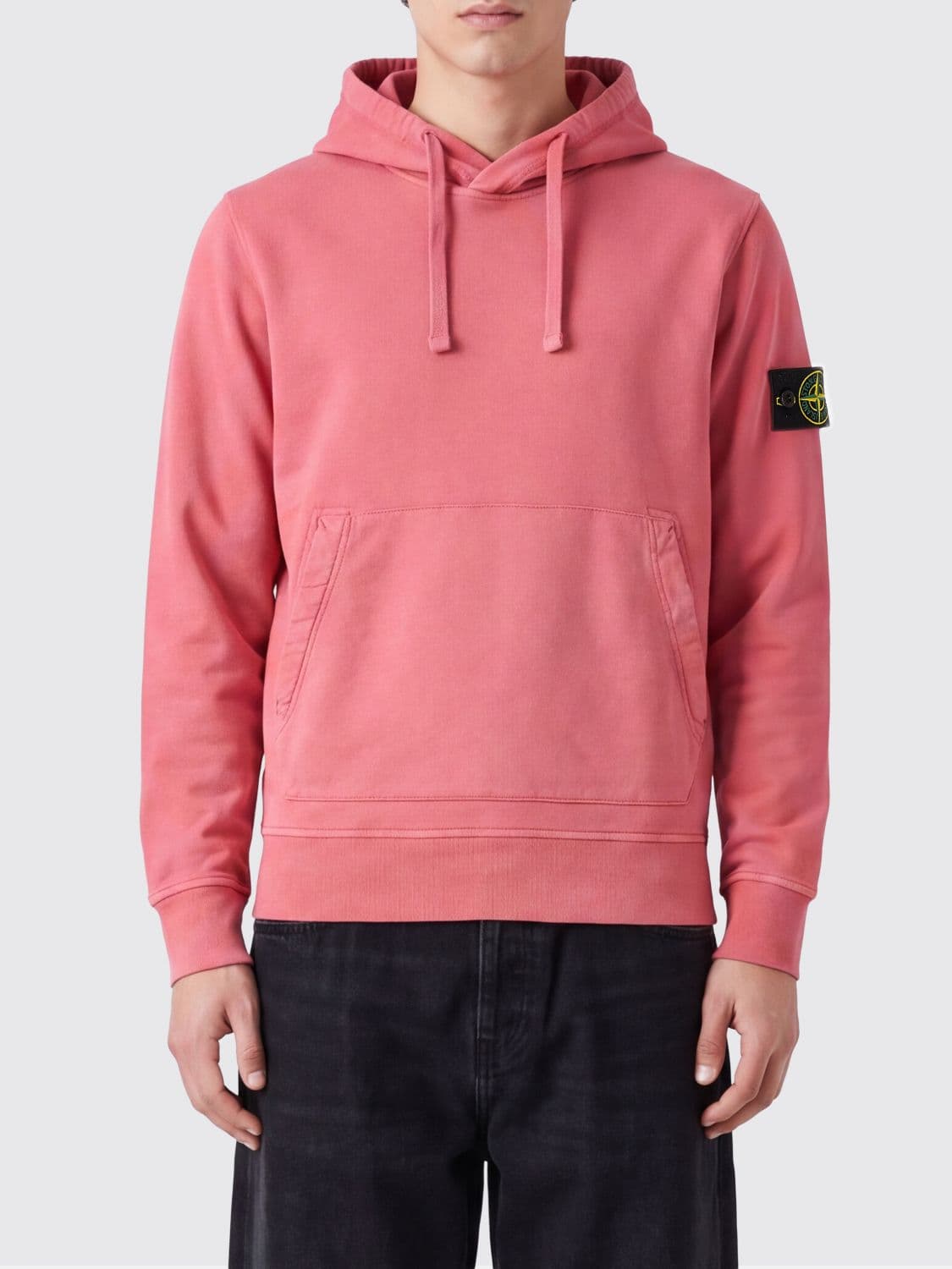 Stone Island Relaxed Fit Cotton Hoodie with Kangaroo Pocket · XL
