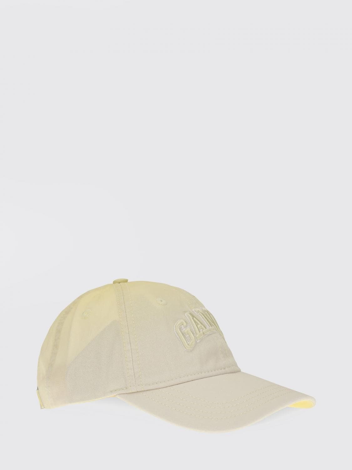 Ganni Two-Tone Organic Cotton Baseball Cap with Embroidered Logo