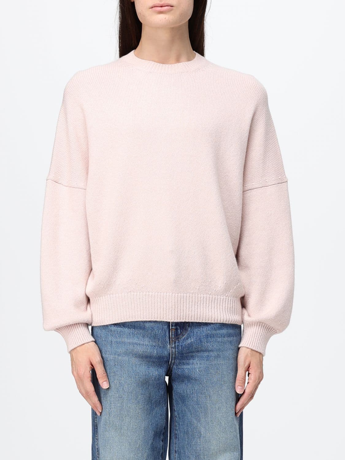 Khaite Crew-Neck Pure Cashmere Jumper with Ribbed Trims