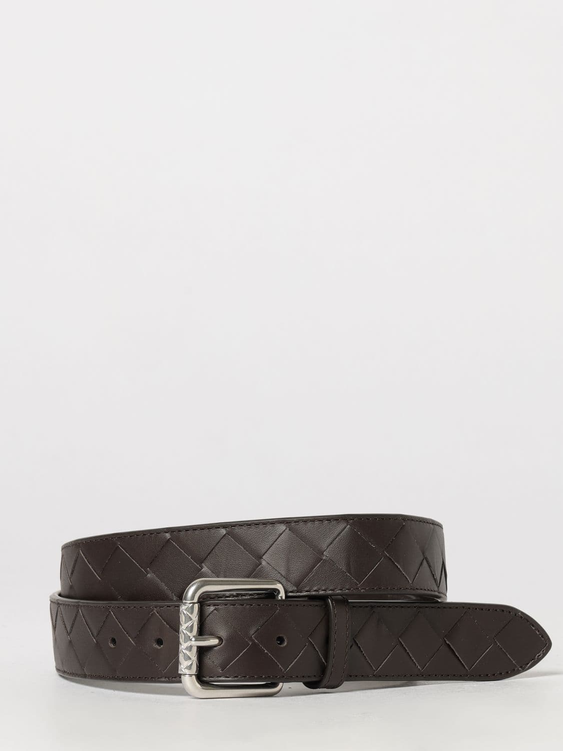 Bottega Veneta Intrecciato Woven Calfskin Leather Belt