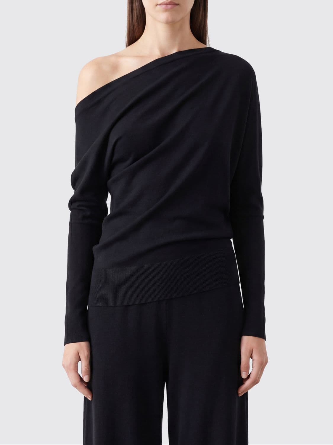 Tom Ford Asymmetrical Draped Merino Wool Jumper