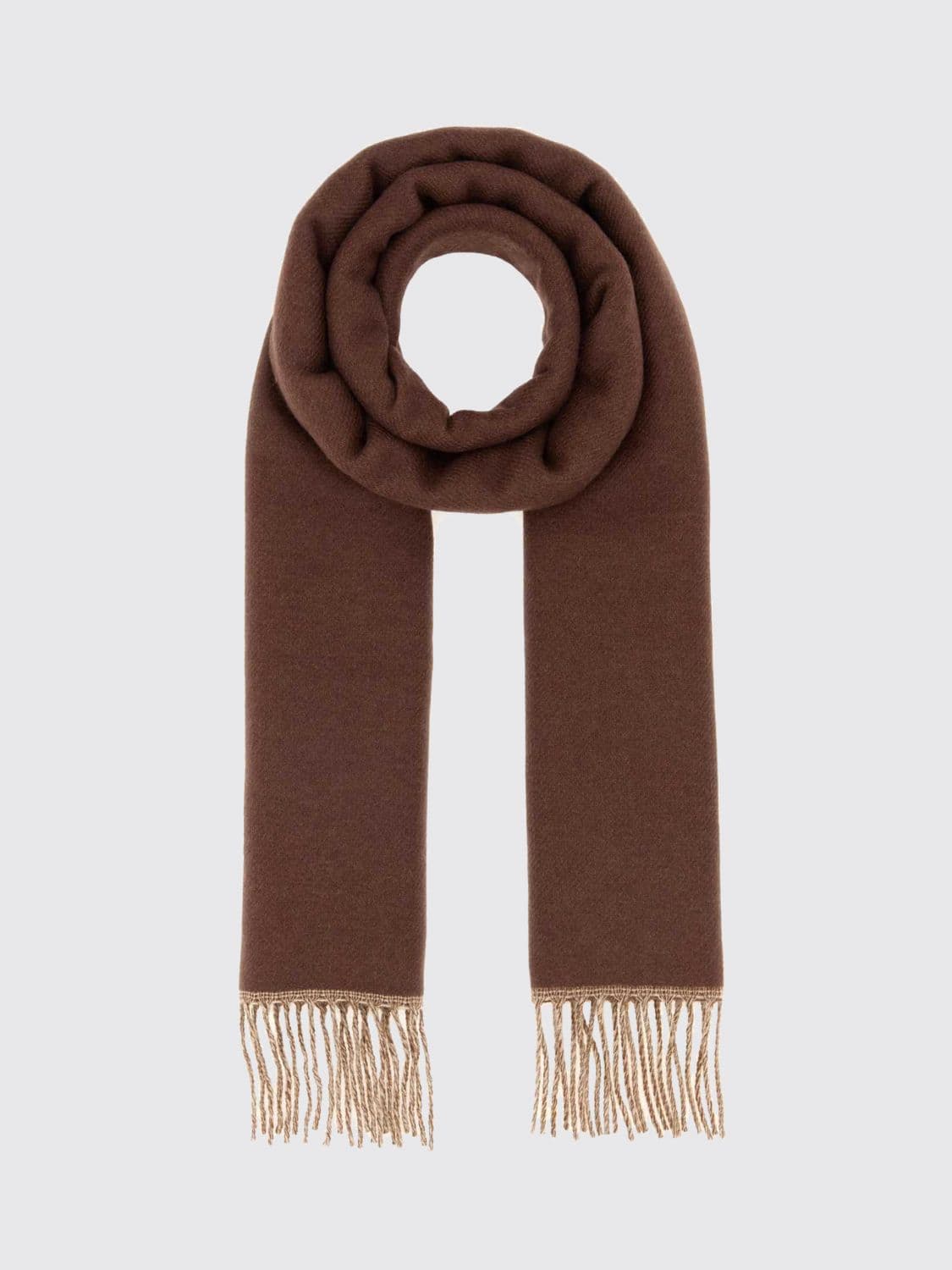 Valentino Garavani VLogo Signature Pure Cashmere Scarf with Fringed Edges
