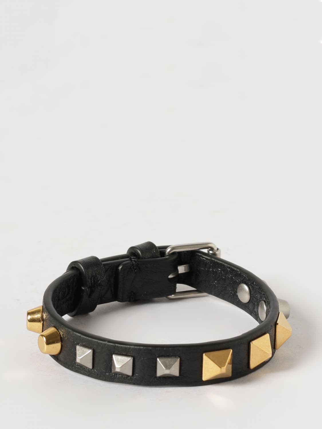 Valentino Garavani Rockstud Calfskin Leather Bracelet with Studs