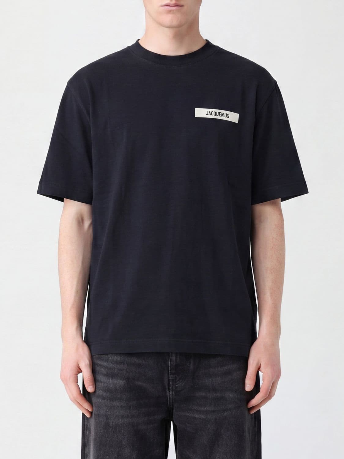 Jacquemus Contrast Appliqué Logo Cotton Crew-Neck T-Shirt