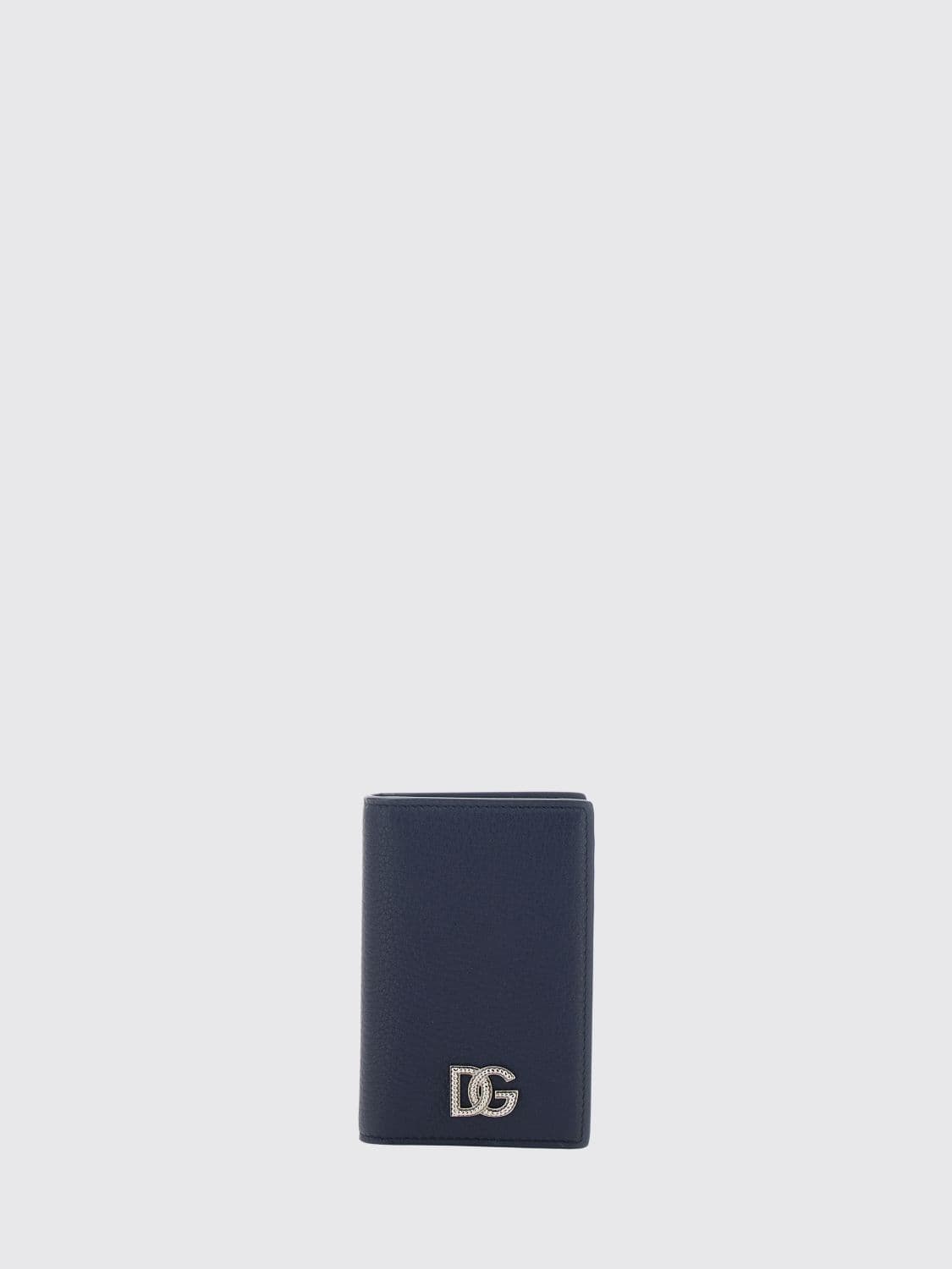 Dolce & Gabbana Grained Leather Bifold Card Holder with DG Logo · OS