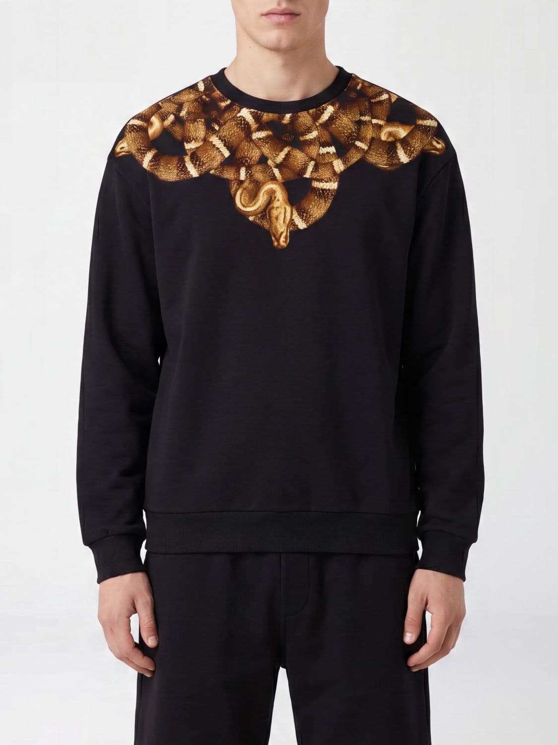 County Of Milan Urban-Street Cotton Crew Neck Sweatshirt with Graphic Print · XL
