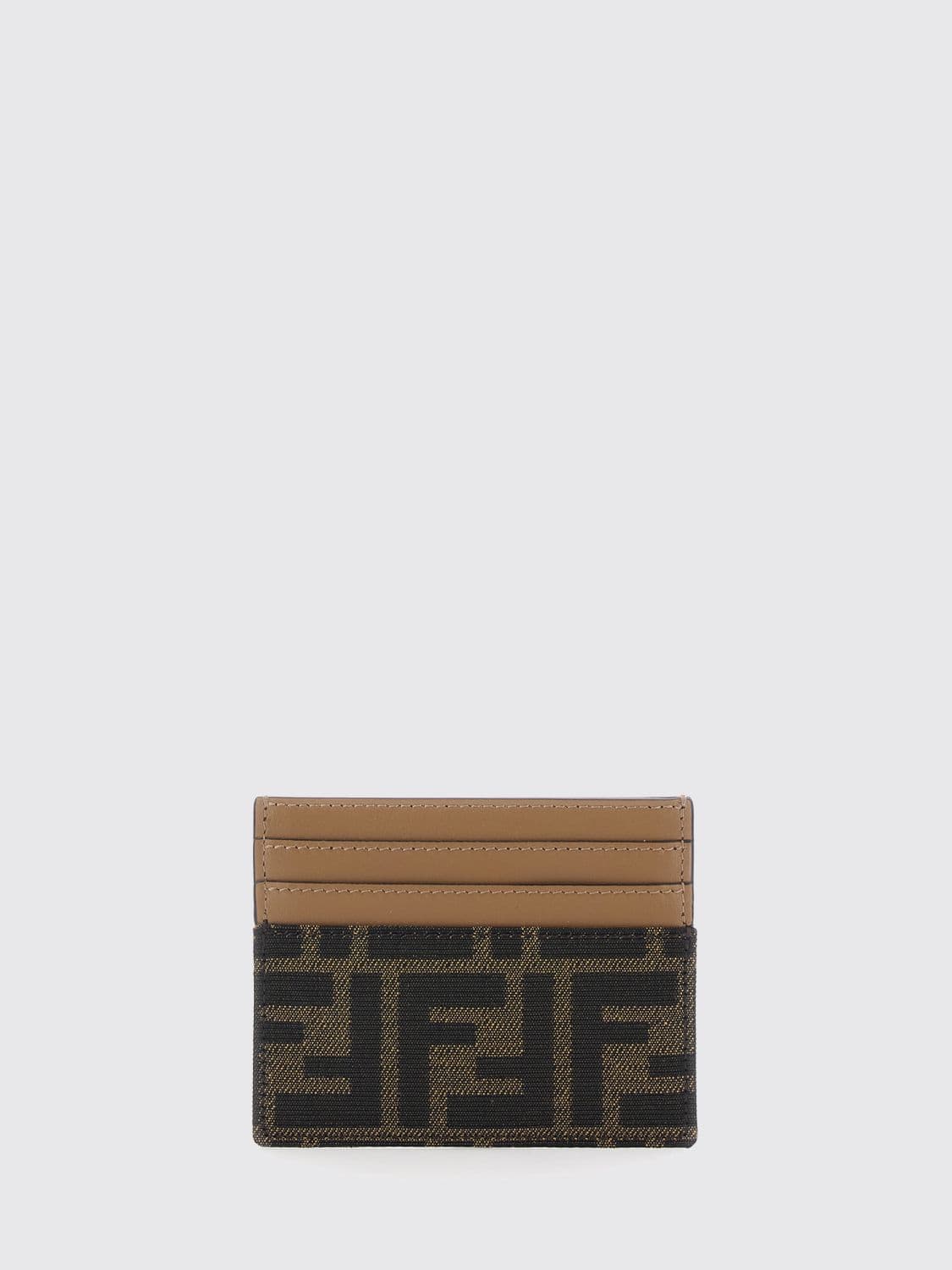 Fendi Card Holder in FF Zucca Jacquard Fabric with Six Credit Card Slots