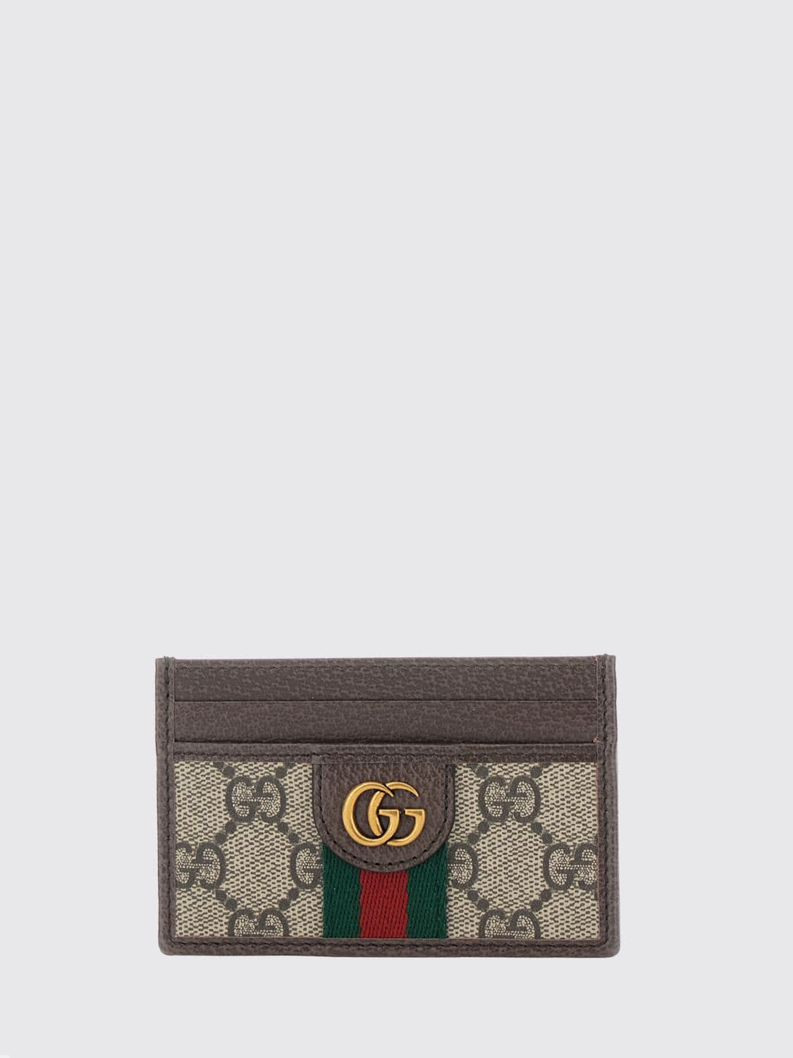 Gucci Ophidia GG Supreme Card Holder with Web Stripe · OS