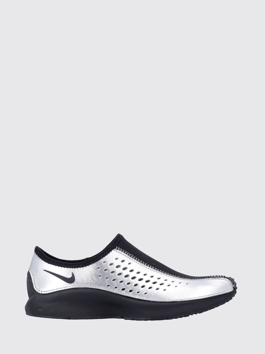 Nike Air Superfly Moc Slip-On Sneakers in Silver Laminated Leather
