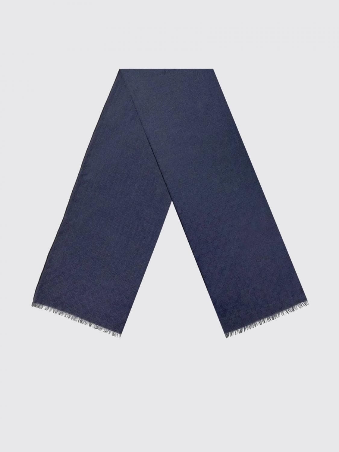 Gucci Solid Colour Cotton and Polyester Blend Scarf
