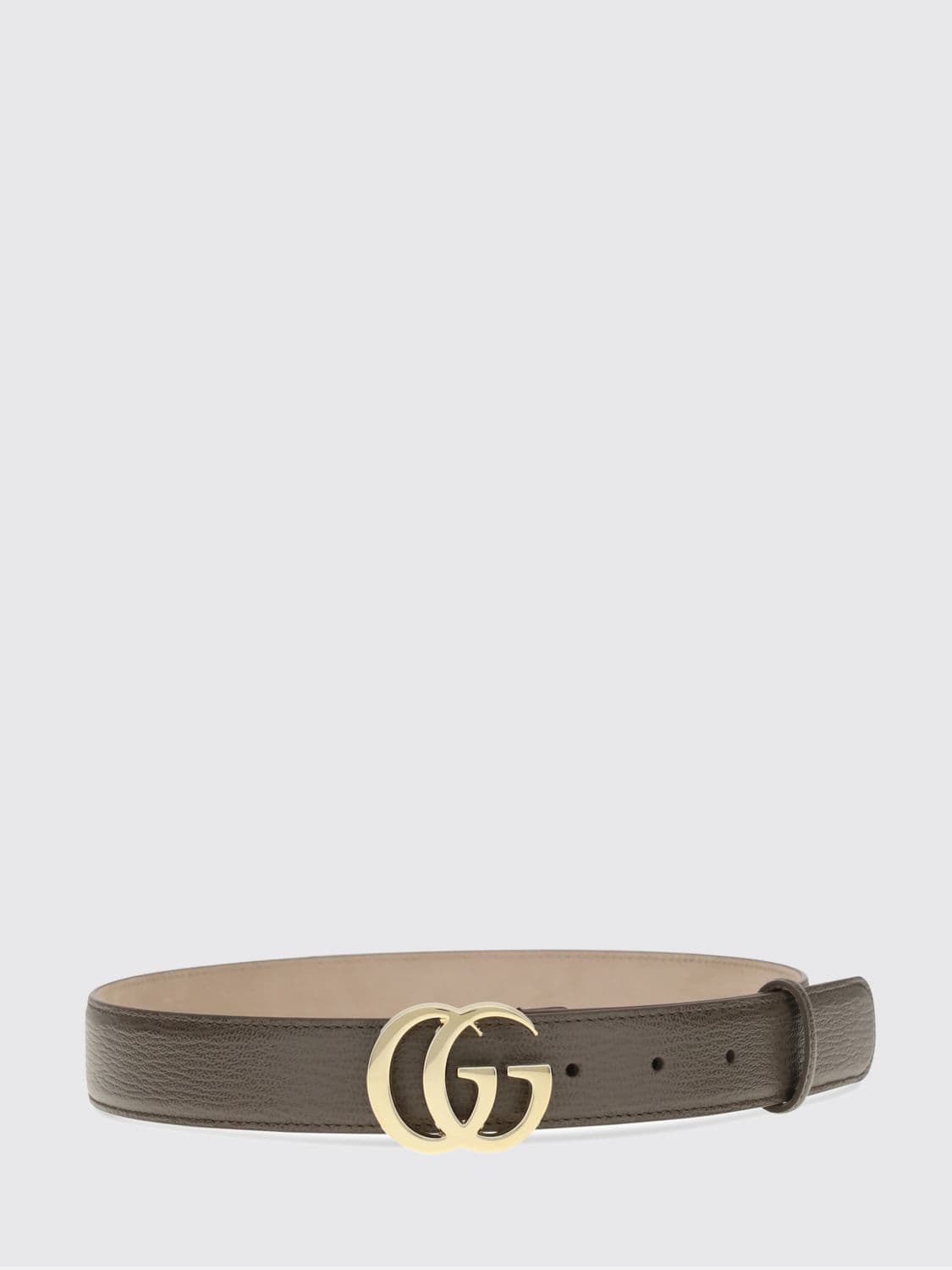 Gucci Leather Belt with Jewelled Brass and Zirconia Buckle