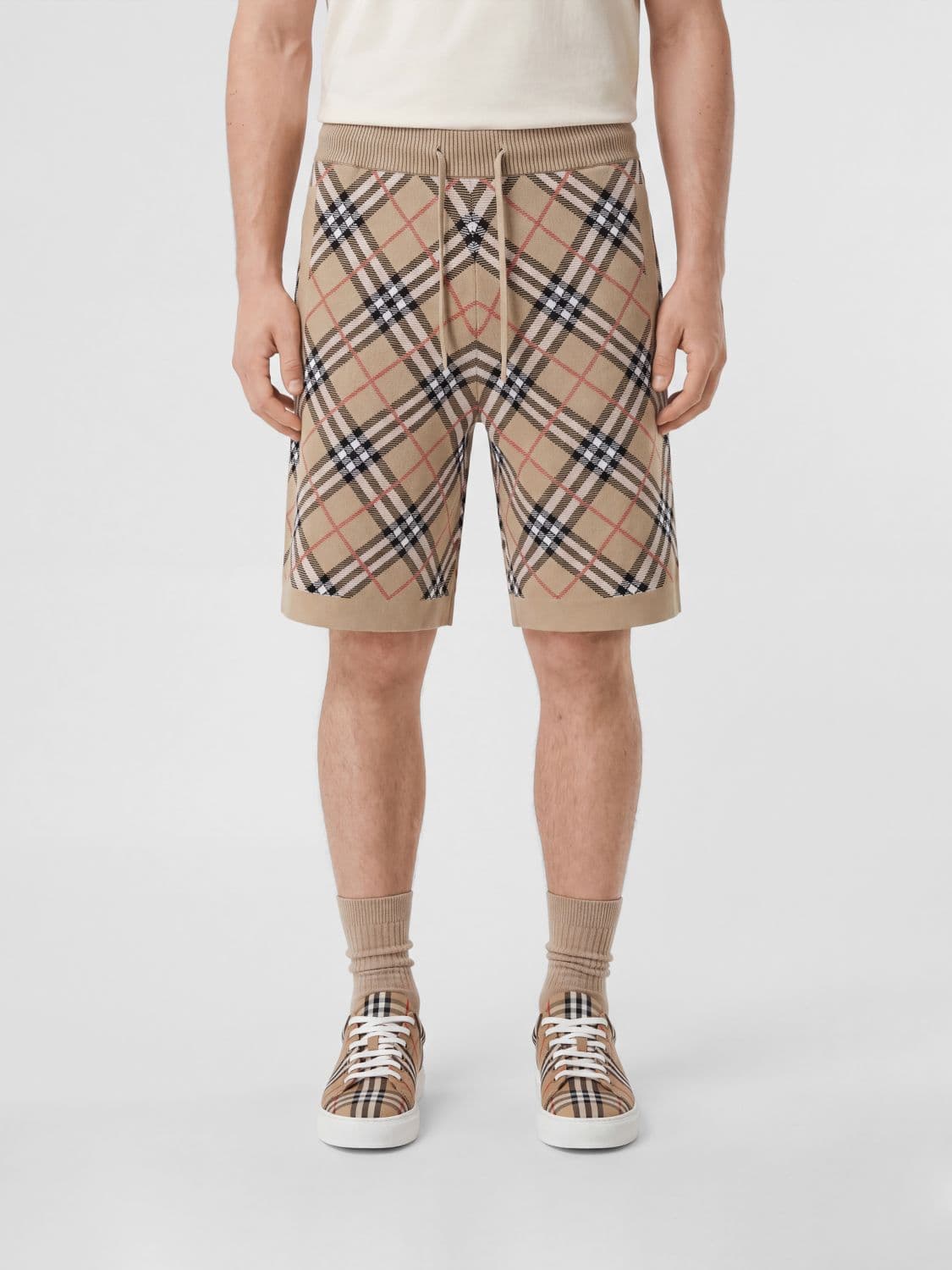 Burberry Vintage Check Cotton-Blend Drawstring Shorts · M