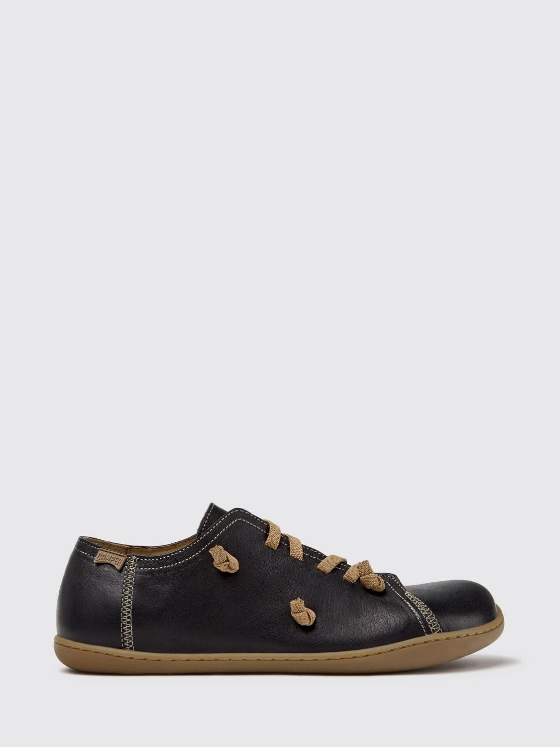 Camper Twins Smooth Leather Slip-On Trainers with Embroidered Details
