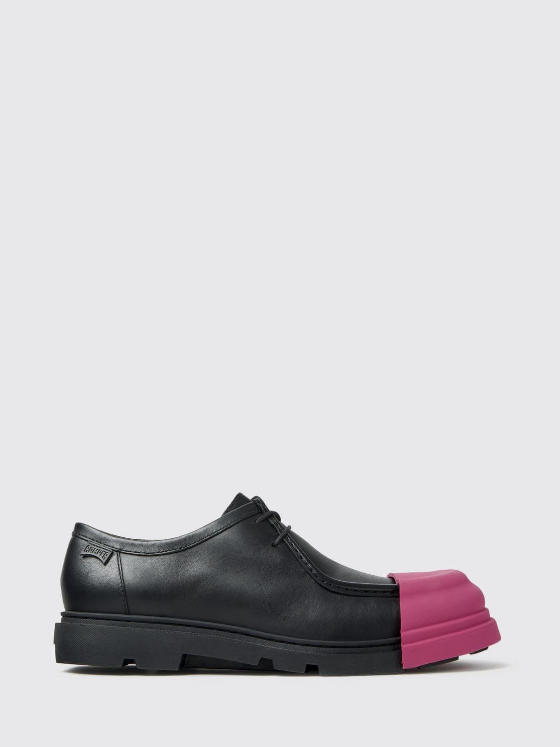 Camper Junction Smooth Calfskin Leather Derby Shoes with Rubber Toe