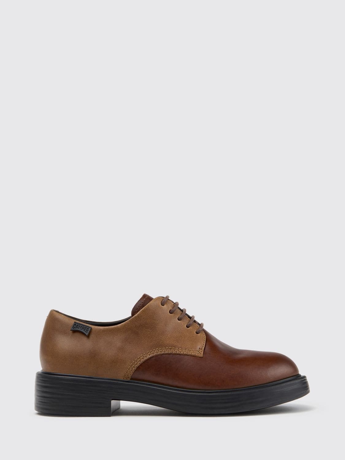 Camper Two-Tone Twins Derby Shoes in Calfskin with XL Extralight Sole