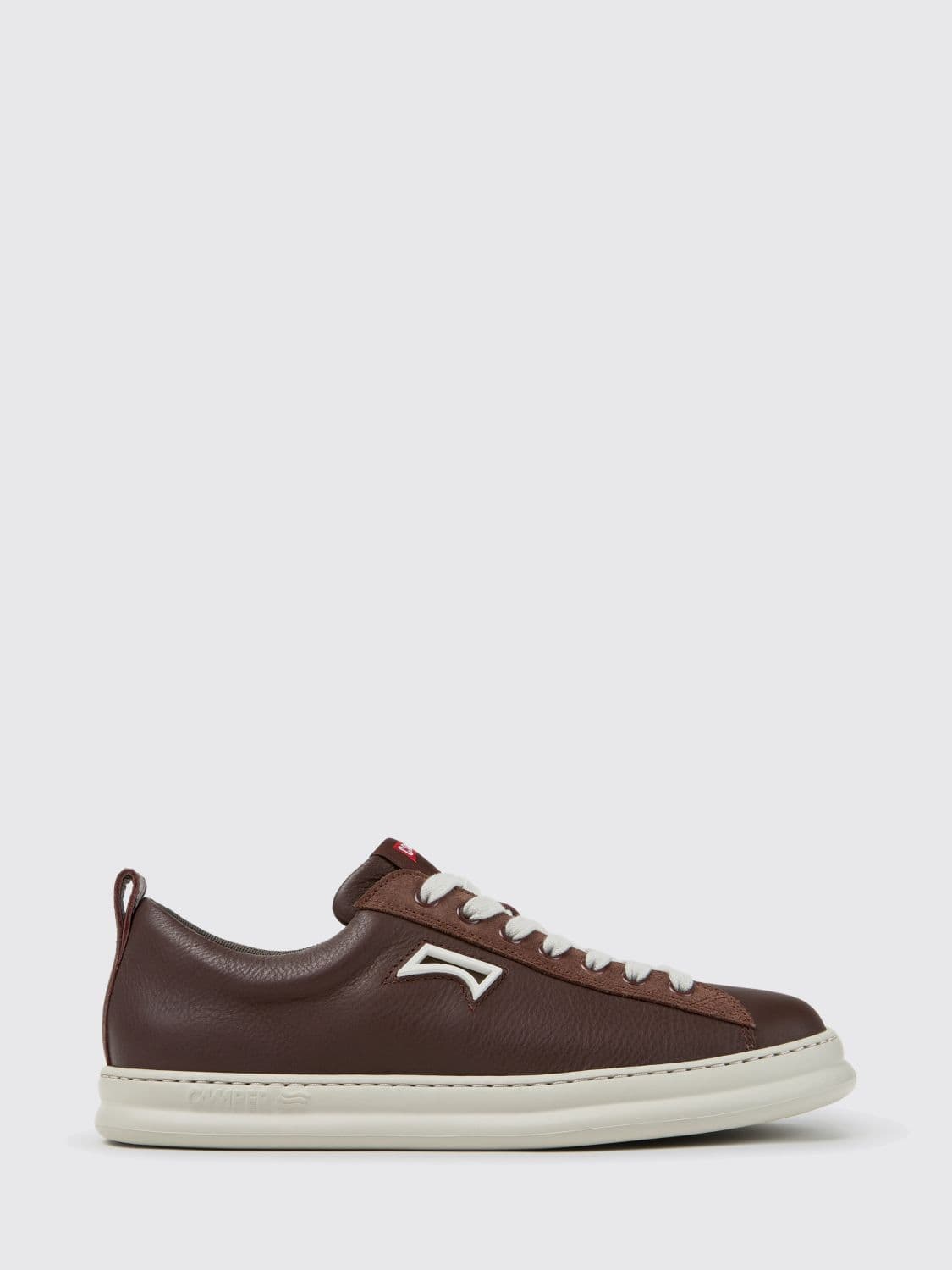 Camper Runner Low-Top Sneakers in Natural Grained Leather with XL Extralight Sole