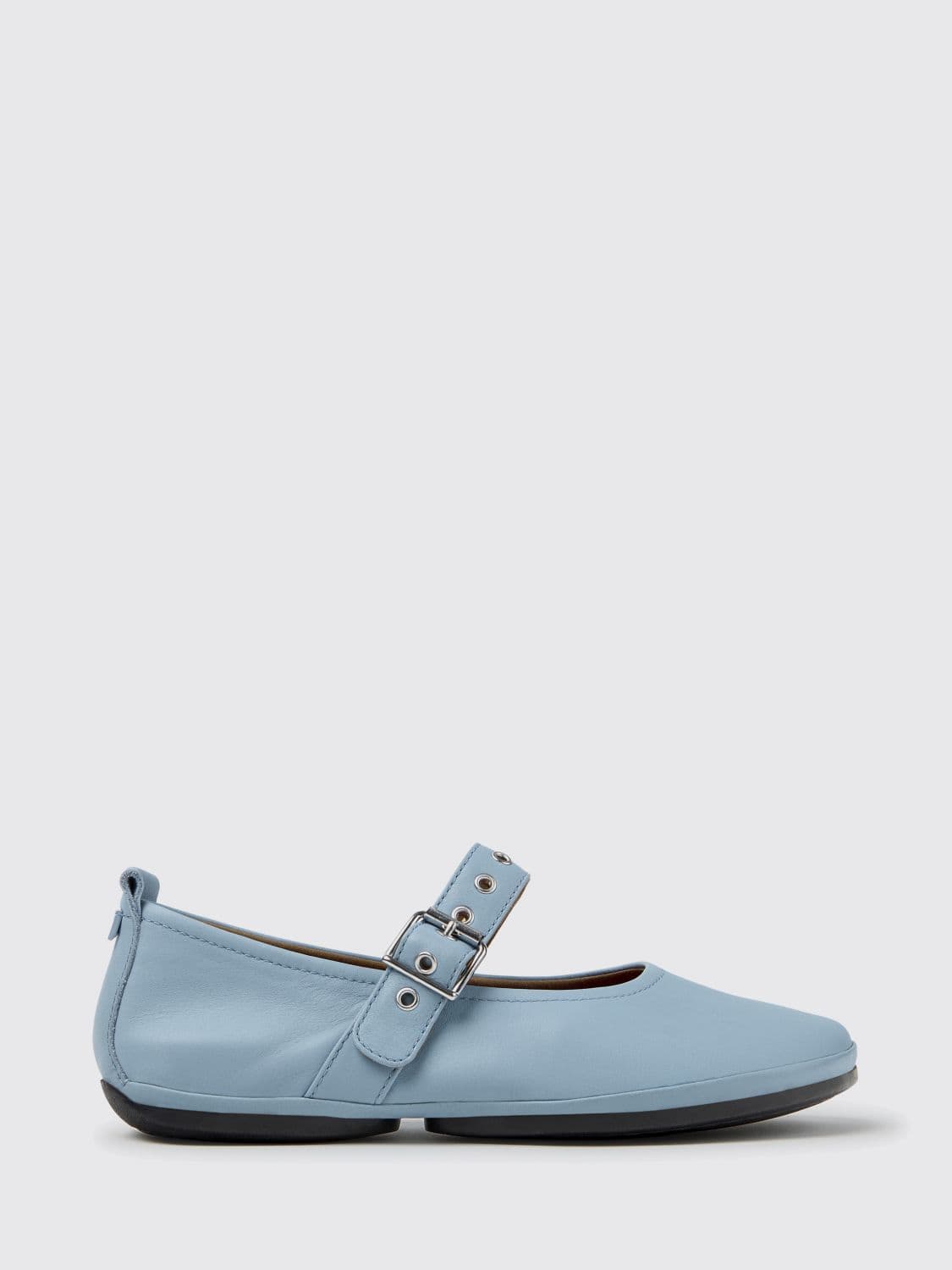 Camper Right Nina Calfskin Mary Jane Flats with Adjustable Strap
