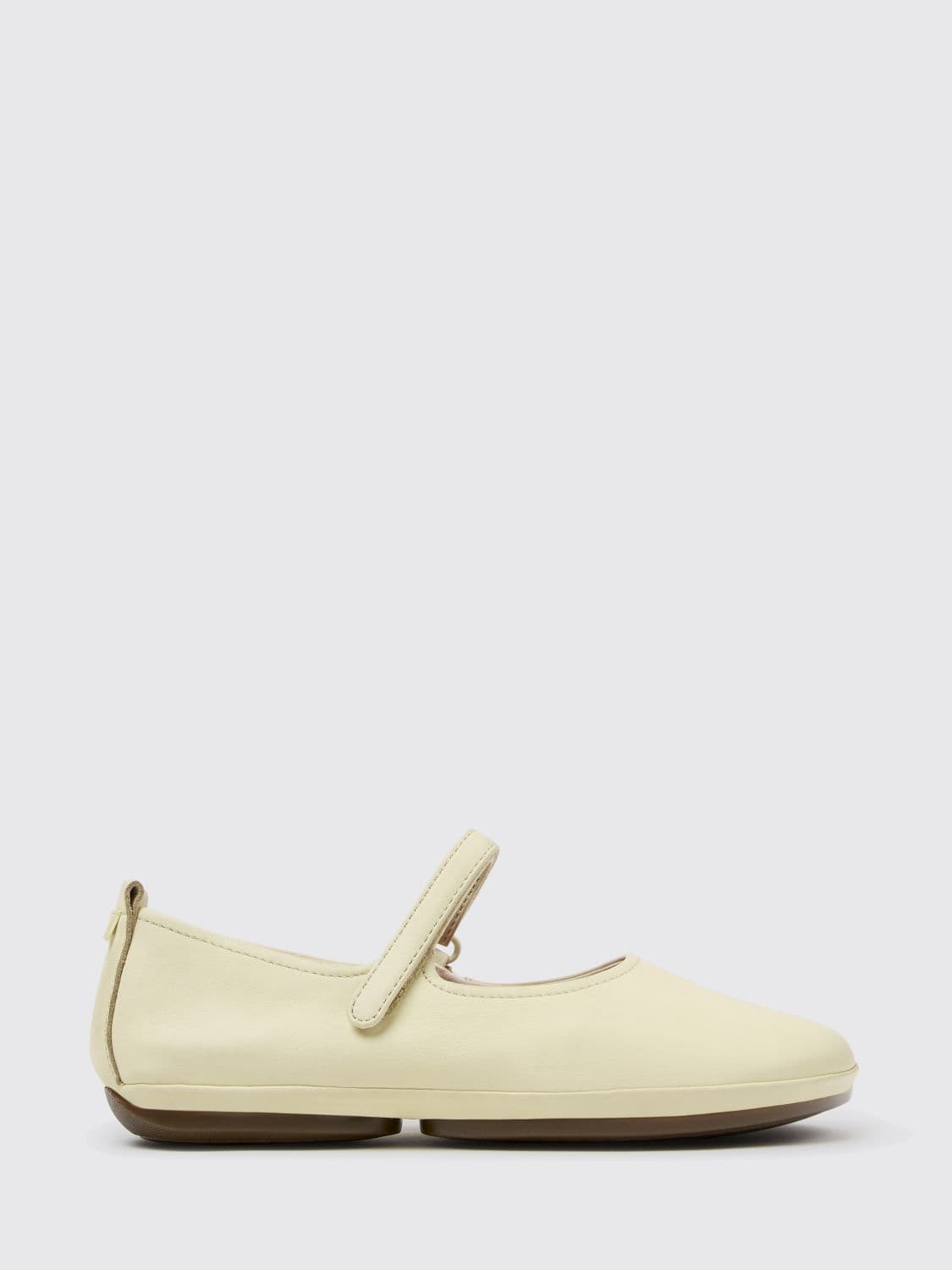 Camper Right Nina Calfskin Mary Jane Flats with Hook-and-Loop Closure