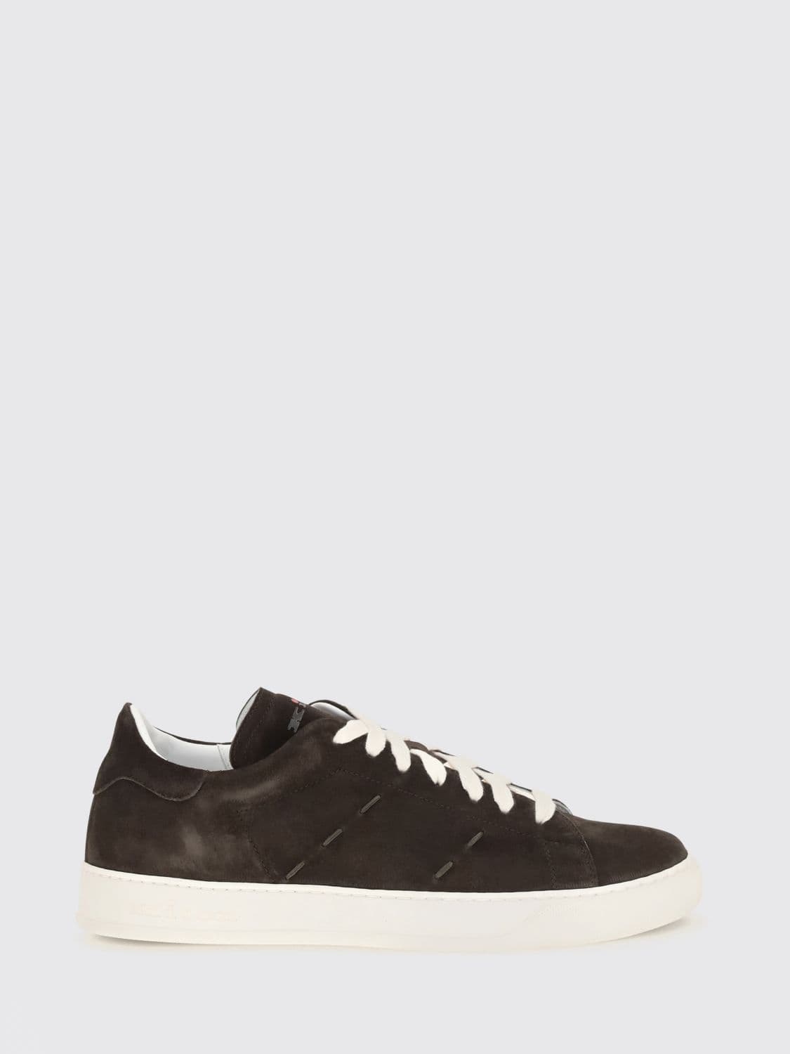 Kiton Low-Top Suede Calfskin Sneakers with Elasticated Ankle