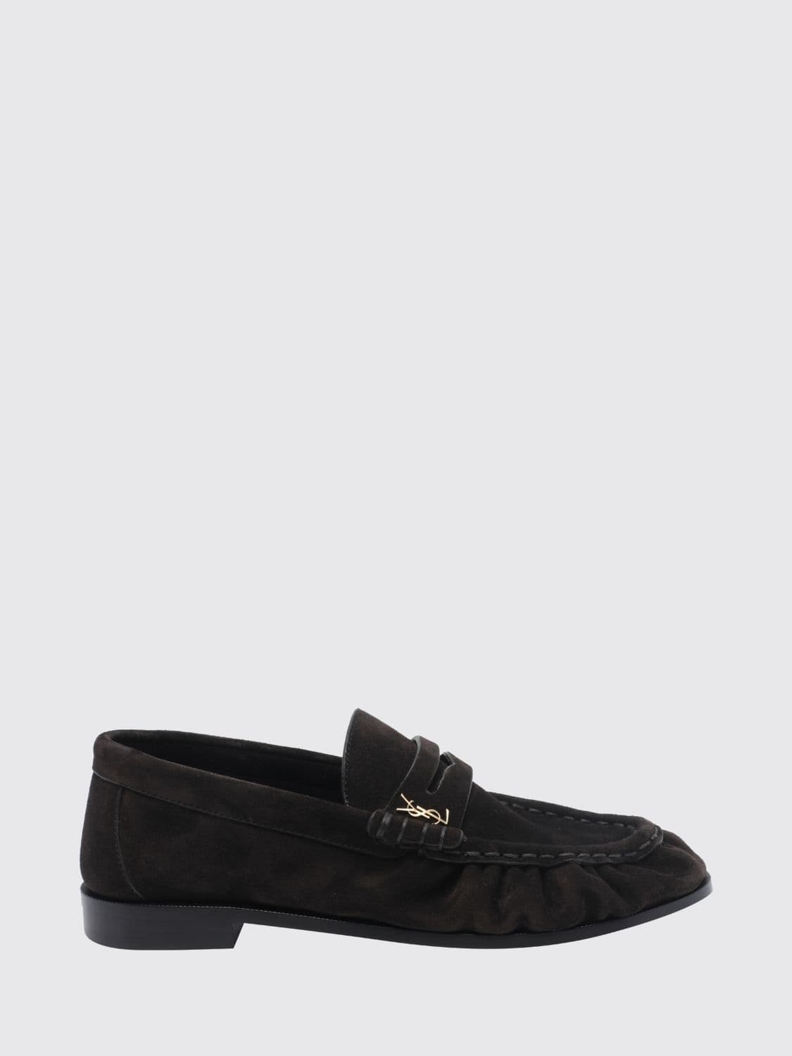 Saint Laurent Le Loafer Suede Loafers with YSL Monogram
