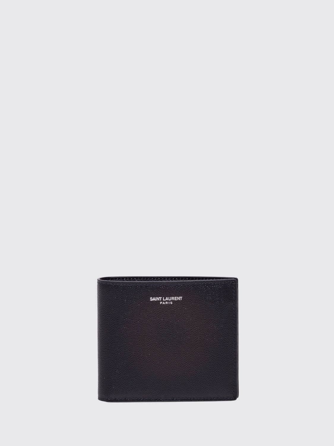 Saint Laurent Grain de Poudre Leather Bifold Wallet with Eight Slots