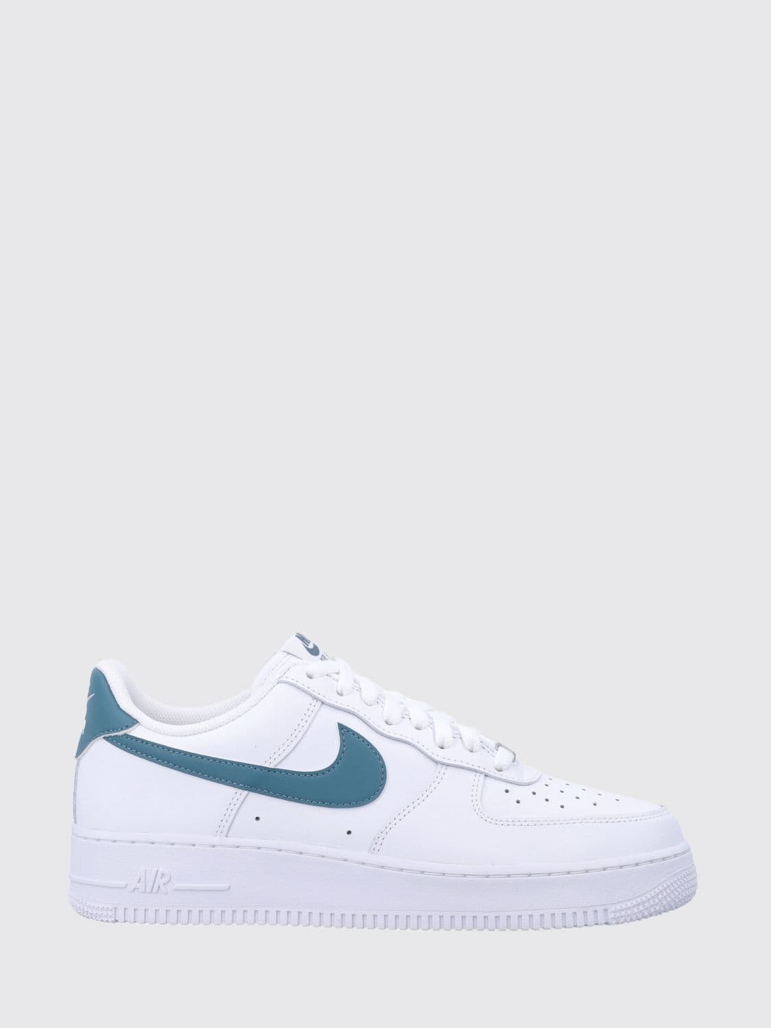 Nike Air Force 1 '07 Smooth Leather Trainers with Perforated Toe and Swoosh Logo