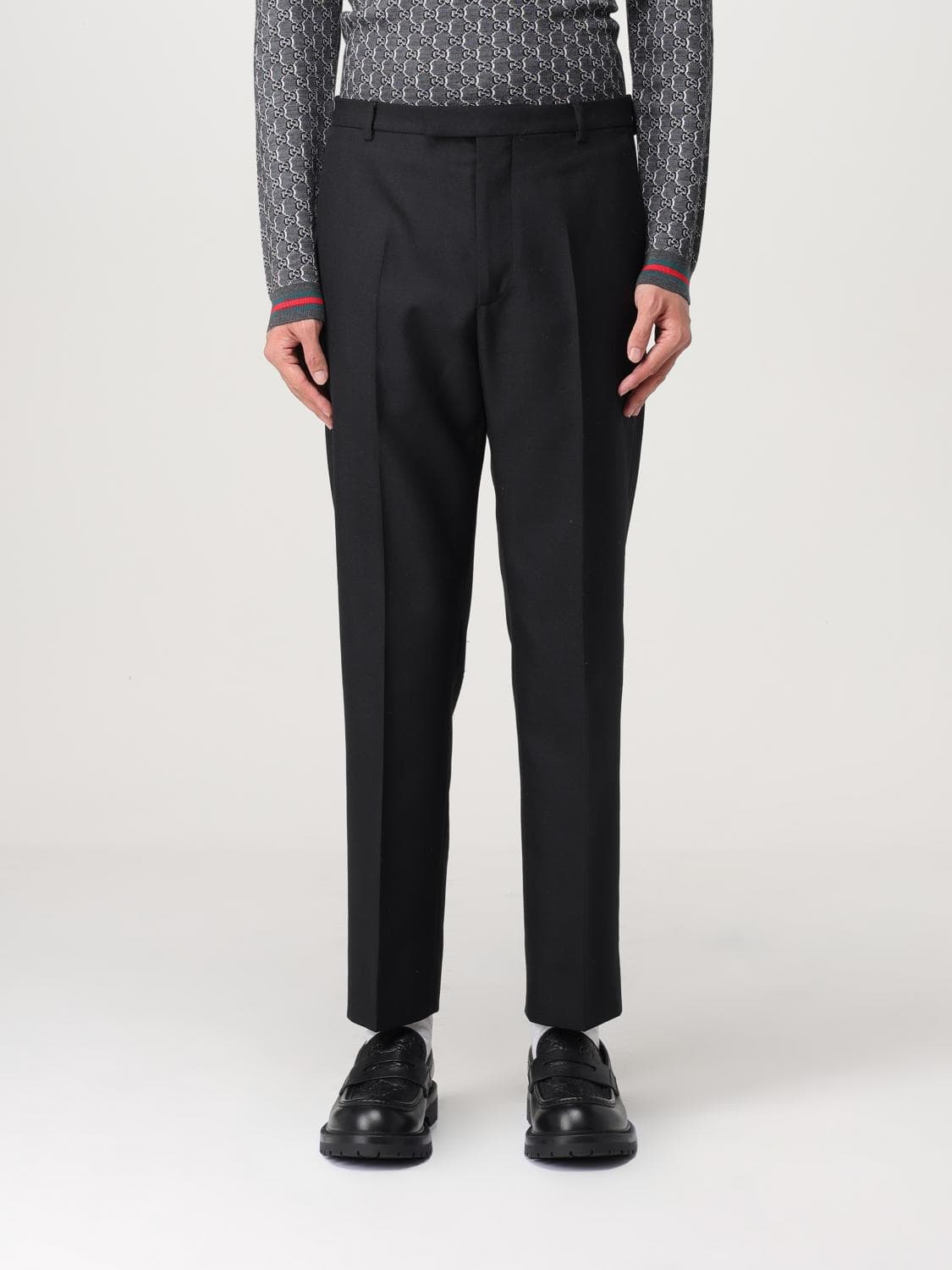 Gucci Slim Fit Wool Blend Tailored Trousers for Ceremonies