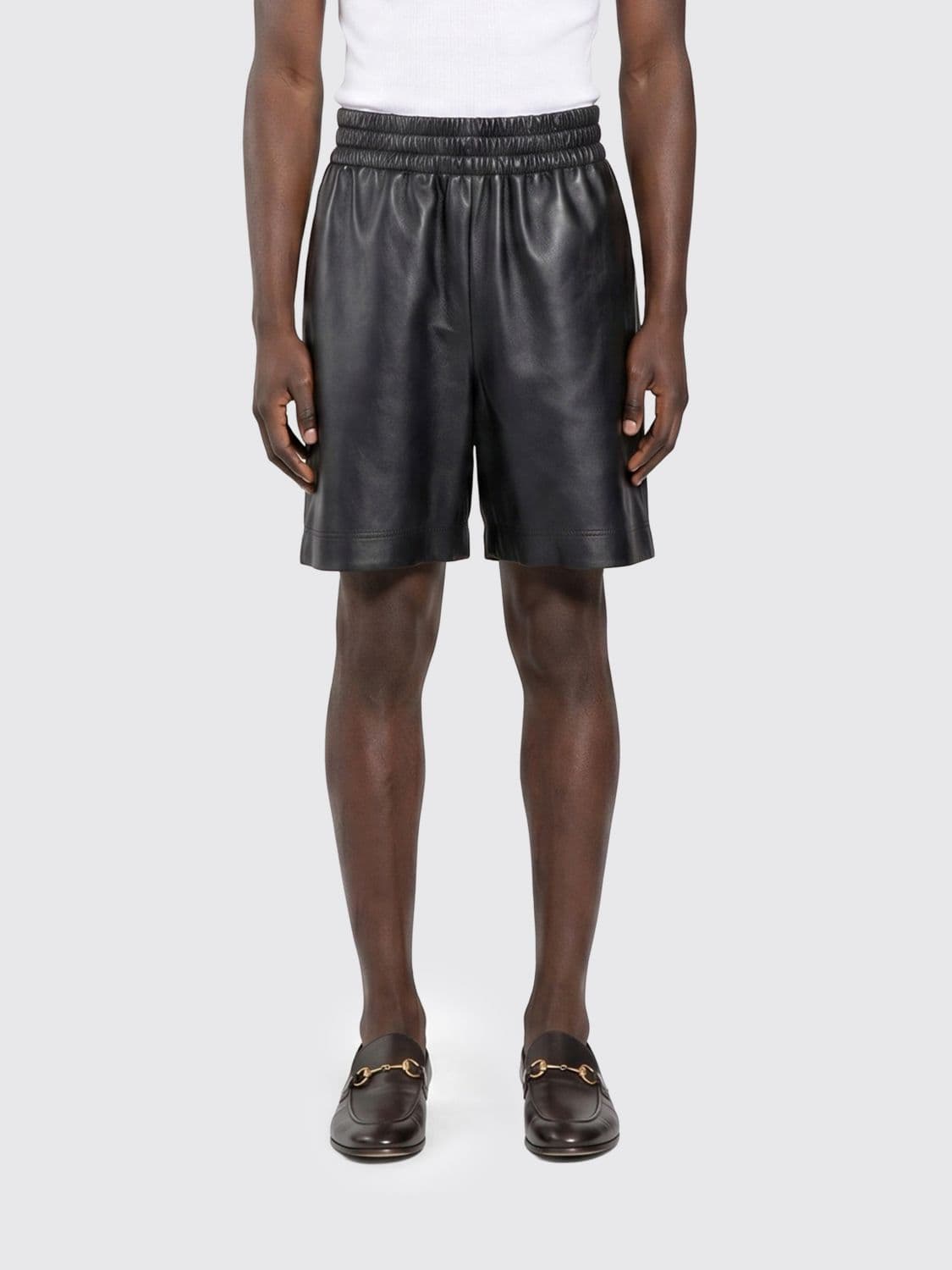 Gucci Lambskin Leather Shorts with Elasticated Drawstring Waist · 50