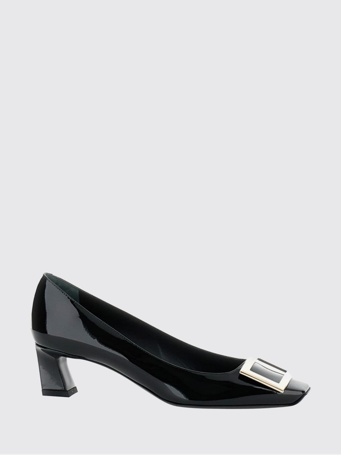 Roger Vivier Trompette Patent Leather Pumps with Low Heel