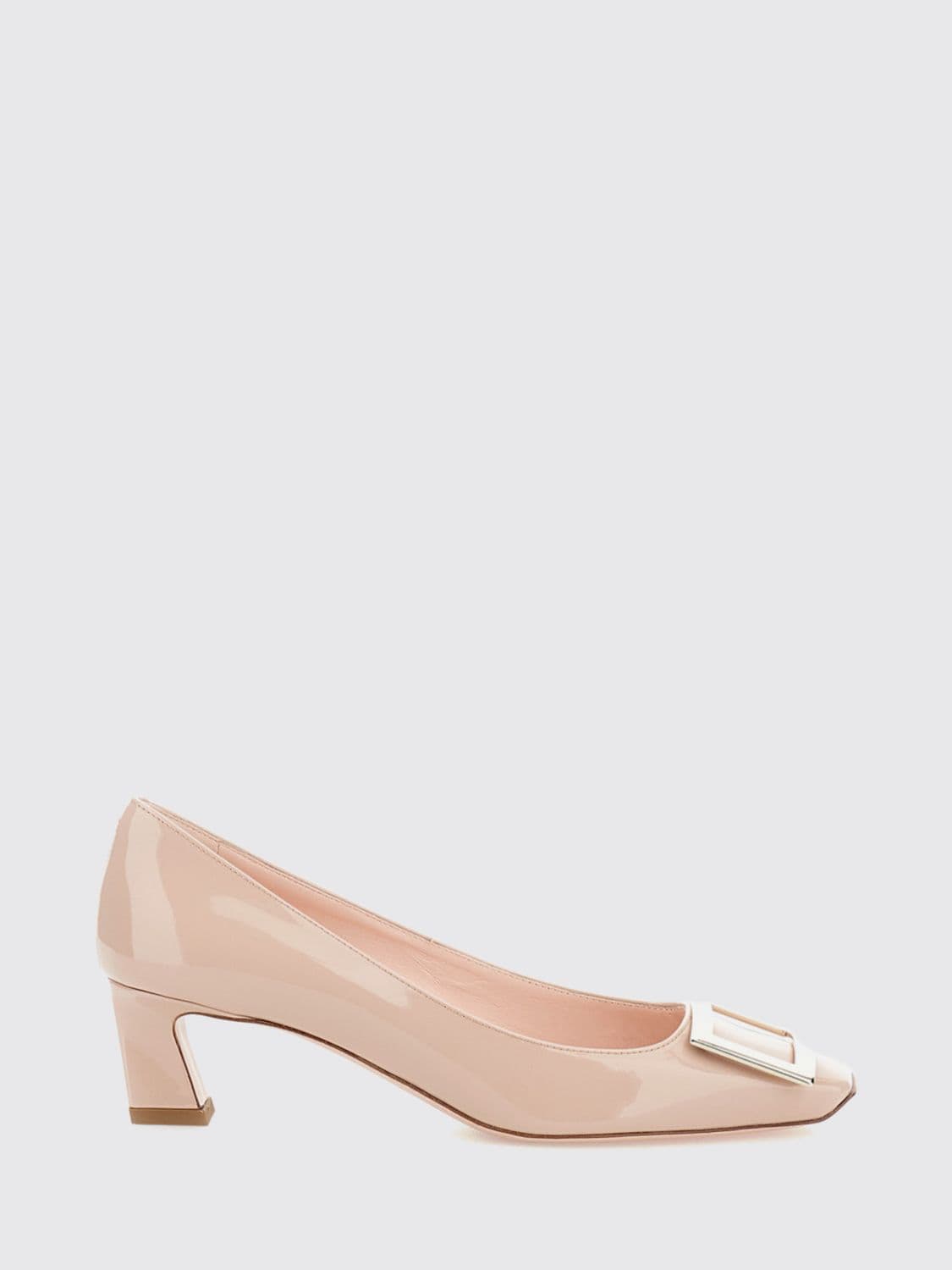 Roger Vivier Trompette Patent Leather Pumps with Low Heel